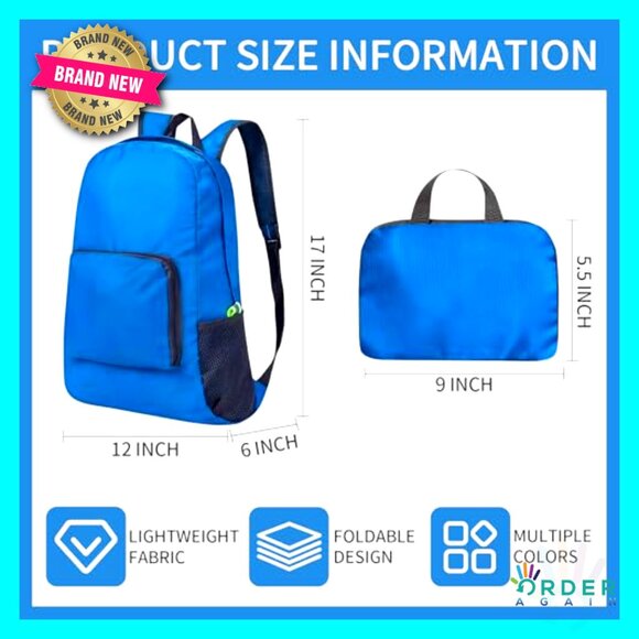 Lightweight Foldable Backpack Travel Gym Hiking Water-Resistant Multi-Pocket main image 4